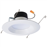 Halo Recessed LT560WH6950R 5" and 6" All-Purpose LED Integrated Retrofit Trim, 90 CRI, 5000K, 846 Lumens, White Finish