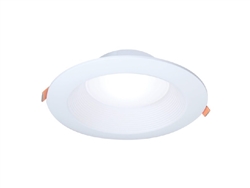 Halo Recessed LTB6089FS351EWHDMR 6" LED Canless Direct Mount Module, 800 Lumens, 90 CRI, 3000K, 4000K, 5000K Selectable CCT, 120V, Phase Cut 10% Dimming, White Baffle, Matte White Flange