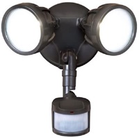 Halo MST18R17L All-Pro LED Twin Round 180 Degree Motion Sensor, Bronze