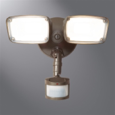 Halo MST203T18B 22.8W LED Motion Small Twin Light, SeleCCTable 3000K, 4000K, 5000K, 2000 Lumens, 80 CRI, 180 Degree Motion Sensor