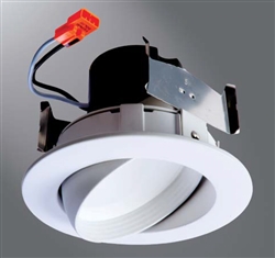 Halo Recessed RA406927WH 4" LED Adjustable Gimbal, 90CRI, 2700K, White, Very Wide Flood
