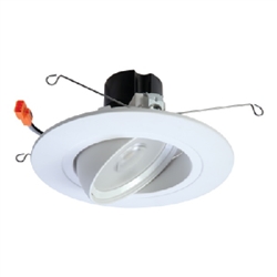 Halo Recessed RA5606930NFLWH 5"/6" LED Adjustable Gimbal, 90CRI, 3000K, White, Narrow Flood