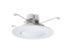 Halo Recessed RA56109S1EWHR 5" or 6" All-Purpose LED Retrofit Module, 1000 Lumens, 90 CRI, White Tuning, Field Selectable 2700-5000K, White Finish