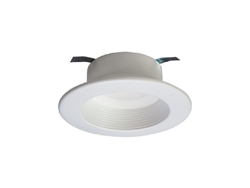 Halo Recessed RL4LS9FSD2W1EWH 4" LED Retrofit Module, 600/900 Selectable Lumens, 90 CRI, Selectable CCT with D2W Option, 120V 60Hz, LE & TE Phase Cut 5% Dimming, Matte White Flange