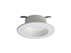 Halo Recessed RL4LS9FSD2W1EWHDM 4" LED Direct Mount Canless Downlight, 600/900 Selectable Lumens, 90 CRI, Selectable CCT with D2W Option, 120V 60Hz, LE & TE Phase Cut 5% Dimming, Matte White Flange