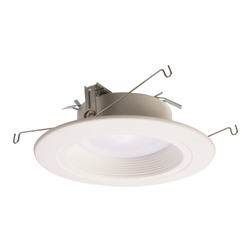 Halo Recessed RL560WH12950 5" and 6" LED Retrofit Baffle Trim 5000K, 1240 Lumens, White Finish