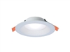 Halo Recessed RL6069FSD2W1EWHDM 6" LED Direct Mount Canless Downlight, 600 Lumens, 90 CRI, Selectable CCT with D2W Option, 120V 60Hz, LE & TE Phase Cut 5% Dimming, Matte White Flange