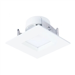 Halo Recessed RSQ4LS9FSD2W1EWH 4" Square All-Purpose LED Retrofit Module,  600/900 Lumens, 90 CRI, Field Selectable 2700K-5000K, 120V, Matte White Flange and Baffle