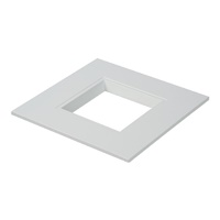 Halo Recessed RSQ4TRMMW 4" Square Baffle Trim, Matte White Flange and Splay, Field Paintable