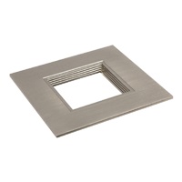 Halo Recessed RSQ4TRMSNB 4" Square Baffle Trim, Satin Nickel Flange