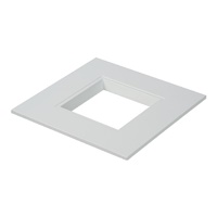 Halo Recessed RSQ5TRMMW 5" Square Baffle Trim, Matte White Flange and Splay, Field Paintable