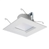 Halo Recessed RSQ6089271EMWWB 6" Square All-Purpose LED Retrofit Module, 800 Lumens, 90 CRI, 2700K, 120V, Matte White Flange and Baffle