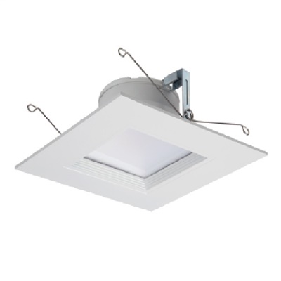 Halo Recessed RSQ6089271EMWWB 6" Square All-Purpose LED Retrofit Module, 800 Lumens, 90 CRI, 2700K, 120V, Matte White Flange and Baffle