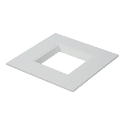 Halo Recessed RSQ6TRMMW 6" Square Baffle Trim, Matte White Flange and Splay, Field Paintable