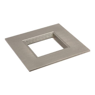 Halo Recessed RSQ6TRMSNB 6" Square Baffle Trim, Satin Nickel Flange