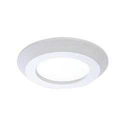 Halo Recessed SLDSL4069S1EMWR 4" Surface LED Downlight, 120V, 600 Lumens, 90 CRI, Field Selectable 2700K, 3000K, 3500K, 4000K, 5000K, Matte White