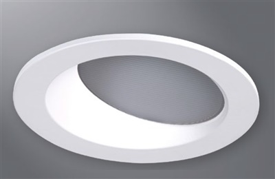 Halo Recessed TL3LWW6GHWF 3.25" Aperture Conical Lens Wall Wash, Self-Flanged Trim, Linear Spread Lens, Semi-Specular Clear Reflector and Matte White Flange