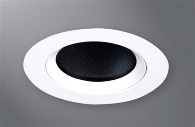 Halo Recessed TL3PIN2GBNBBRL 2" Aperture Pinhole With Oculus, Lens Rimless Trim, Micro-Prismatic Lens, Brushed Nickel Flange, Black Oculus
