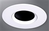 Halo Recessed TL3PIN2GMBBB 2" Aperture Pinhole With Oculus, Lens Self-Flanged Trim, Micro-Prismatic Lens, Matte Black Flange, Black Oculus