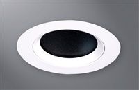 Halo Recessed TL3PIN2GMWWBRL 2" Aperture Pinhole With Oculus, Lens Rimless Trim, Micro-Prismatic Lens, Matte White Flange, White Oculus