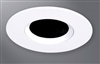 Halo Recessed TL3PINMWBB 2" Aperture Pinhole With Oculus, Open Self-Flanged Trim, Matte White Flange, Black Oculus