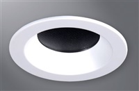 Halo Recessed TL3R2GMW 3.25" Aperture Conical Reflector, Open Self-Flanged Trim, Micro-Prismatic Lens, Matte White Reflector and Flange