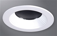 Halo Recessed TL3R2GWBWF 3.25" Aperture Conical Reflector, Open Self-Flanged Trim, Micro-Prismatic Lens, Matte White Baffle, Matte White Flange