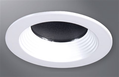 Halo Recessed TL3R2GWBWF 3.25" Aperture Conical Reflector, Open Self-Flanged Trim, Micro-Prismatic Lens, Matte White Baffle, Matte White Flange