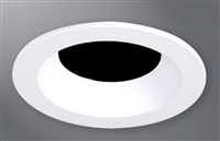 Halo Recessed TL3RMB 3.25" Aperture Conical Reflector, Open Self-Flanged Trim, Matte Black Reflector and Flange