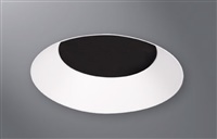Halo Recessed TL3RMWRL 3.25" Aperture Conical Reflector, Open Rimless Trim, Matte White Reflector and Flange