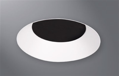 Halo Recessed TL3RMWRL 3.25" Aperture Conical Reflector, Open Rimless Trim, Matte White Reflector and Flange