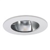 Halo Recessed TL409WW 4" Wall Wash Downlight - Semi-Specular Clear Reflector with Specular Wall Wash Optic, Diffuse Polymer Lens and White Ring