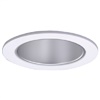 Halo Recessed TL410H 4" Haze Reflector, Diffuse Dome (Polymer) Lens, White Ring