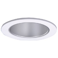 Halo Recessed TL410H 4" Haze Reflector, Diffuse Dome (Polymer) Lens, White Ring