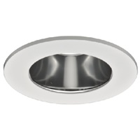 Halo Recessed TL410SC 4" Specular Clear Reflector, Diffuse Dome (Polymer) Lens, White Ring