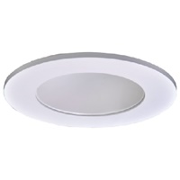 Halo Recessed TL410WH 4" White Reflector, Diffuse Dome (Polymer) Lens, White Ring