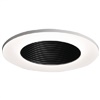 Halo Recessed TL411BB 4" Black Baffle, Diffuse Dome (Polymer) Lens, White Ring