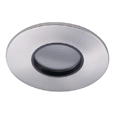 Halo Recessed TL43R2GBNBB 2" Round Lens Pinhole Trim, Diffuse Clear Shielding, Brushed Nickel Flange, Black Lens Frame