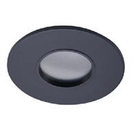 Halo Recessed TL43R2GMBBB 2" Round Lens Pinhole Trim, Diffuse Clear Shielding, Matte Black Flange, Black Lens Frame
