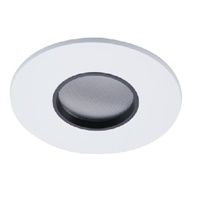 Halo Recessed TL43R2GMWBB 2" Round Lens Pinhole Trim, Diffuse Clear Shielding, Matte White Flange, Black Lens Frame