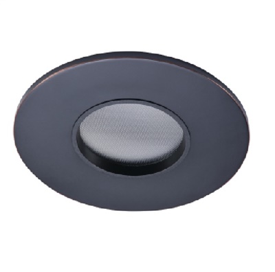 Halo Recessed TL43R2GORBBB 2" Round Lens Pinhole Trim, Diffuse Clear Shielding, Oil Rubbed Bronze Flange, Black Lens Frame