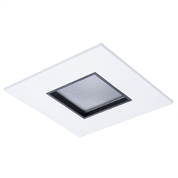 Halo Recessed TL44S2GMWBB 2" Square Lens Pinhole, White Flange, Black Trim