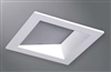 Halo Recessed TLS3LWW6GMW 3.25" Aperture Square Lens Wall Wash, Self-Flanged Trim, Linear Spread Lens, Matte White Reflector and Flange