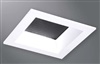 Halo Recessed TLS3PR2GMW 3.25" Aperture Square Polymer Reflector, Lens, Self Flanged Trim, Micro-Prismatic Lens, Matte White Reflector and Flange