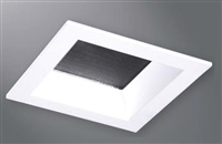 Halo Recessed TLS3R2GH 3.25" Aperture Square Reflector, Lens, Self-Flanged Trim, Micro-Prismatic Lens, Semi-Specular Clear Reflector and Flange