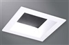 Halo Recessed TLS3R2GMB 3.25" Aperture Square Reflector, Lens, Self-Flanged Trim, Micro-Prismatic Lens, Matte Black Reflector and Flange