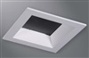 Halo Recessed TLS3R2GWBWF 3.25" Aperture Square Baffle, Lens, Self-Flanged Trim, Micro-Prismatic Lens, Matte White Baffle, Matte White Flange