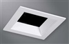 Halo Recessed TLS3RBBWF 3.25" Aperture Square Baffle, Open, Self-Flanged Trim, Matte Black Baffle, Matte Whilte Flange