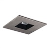 Halo Recessed TLS408SNBB 4" Square Baffle Trim with Solite Glass Lens, Black Baffle, Satin Nickel Ring