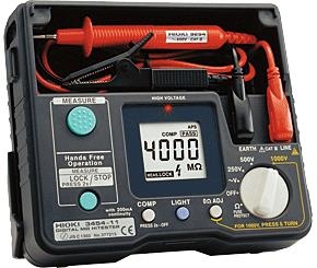 Hioki 3454-10 Digital Megohmmeter Insulation Tester up 500V with Hard-case  in a body